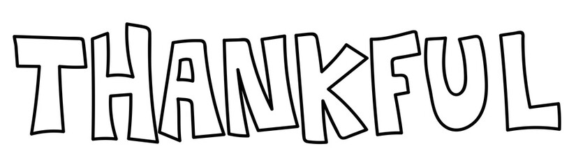 Thankful Coloring Page