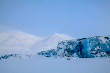 Blue light and glacier