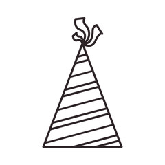 birthday hat party decoration over white background. vector illustration