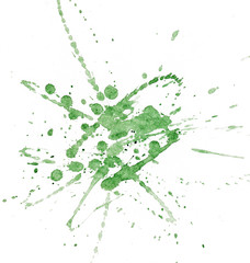 Green splashes