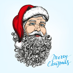 Santa Claus, Christmas symbol hand drawn vector llustration sketch