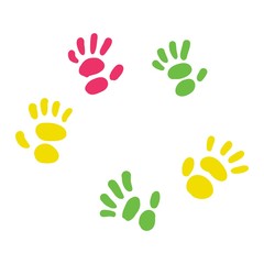 Trace hand paint vector illustration