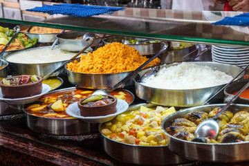 Buffet lunch in Turkish restaurant