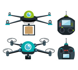 drone technology modern icon vector illustration design