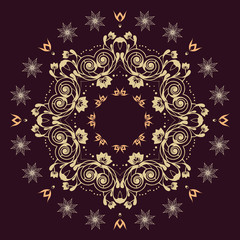Decorative line art frame for design template.Vector illustration