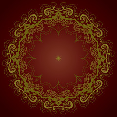 Decorative line art frame for design template.Vector illustration