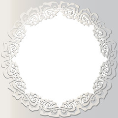 Decorative line art frame for design template.Vector illustration