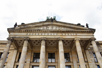 Fototapeta na wymiar Bottom view of Konzerthaus (concert house) in Berlin. Classical