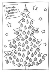 Ausmalbild Weihnachten - Suchbild