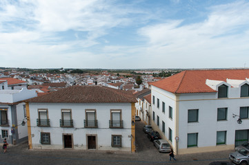 Obraz premium View of Evora from above