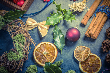 Making Christmas decorations