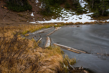Lake Irene frozen over