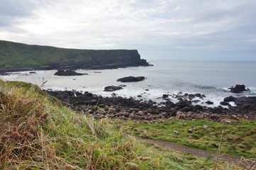 Landscape view of the Giants Causeway area in Northern Ireland