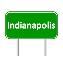 Indianapolis green road sign