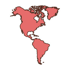 america continent icon. world map design. vector illustration