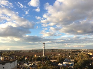View to the city from the top
