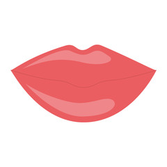 Obraz premium Mouth cartoon icon. Female sexy and lips theme. Colorful design. Vector illustration