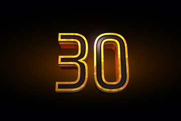 Gold number 30
