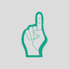 American football foam finger icon