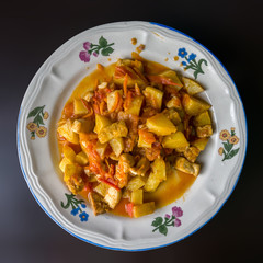 Authentic Indonesian food from family street restaurant. Mixed t