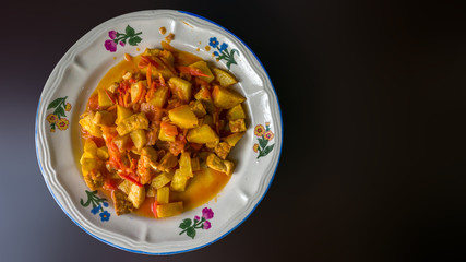 Authentic Indonesian food from family street restaurant. Mixed t