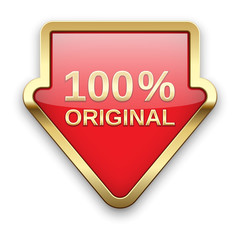 95% off golden badge, vector.