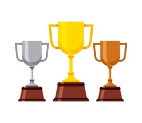 trophy winner cup isolated icon vector illustration design
