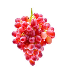 red grapes on white background