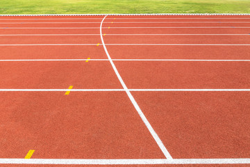 Fototapeta premium empty running track in the stadium 