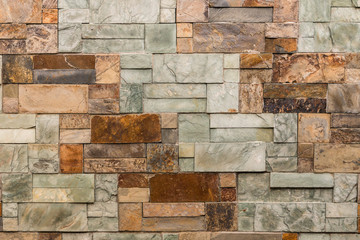 closeup of marble wall background with marble blocks