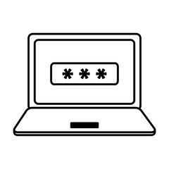 laptop computer portable device isolated icon vector illustration design