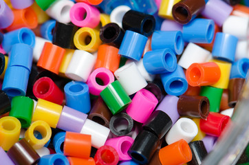 .Beads of various colors, beautiful