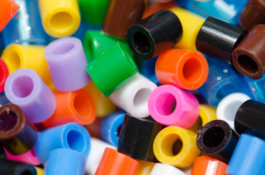 .Beads of various colors, beautiful