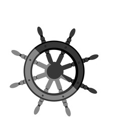 boat rudder icon over white background. nautical symbol. vector illustration