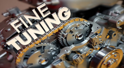 Fine Tuning Engine Performance Engineering Words 3d Illustration