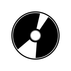 vintage vinyl disc icon over white background. vector illustration