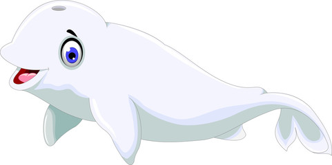 cute dolphin cartoon smiling