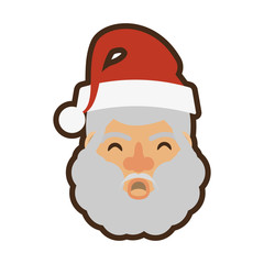 santa claus christmas character icon vector illustration design