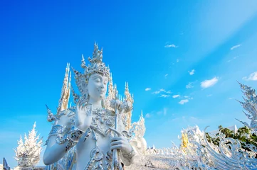 Foto op Plexiglas  Wat Rong Khun temple in Chiangrai, Thailand. © tawatchai1990