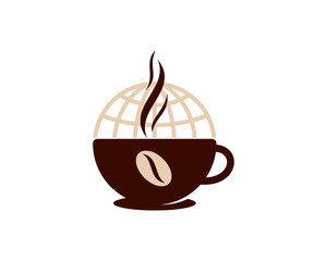 Global Coffee Logo Design Template