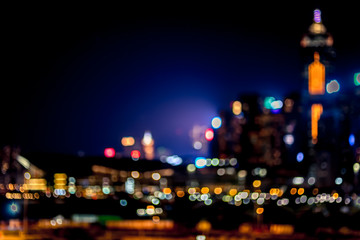 Abstract bokeh city light for background