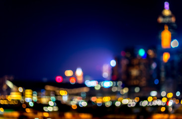 Fototapeta premium Abstract bokeh city light for background
