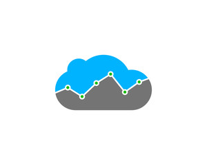 Cloud Business Stats Logo Design Template