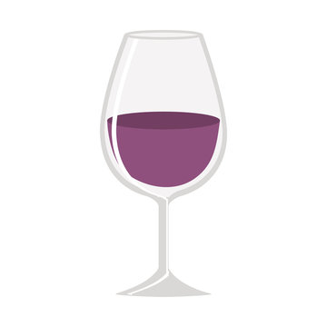 wine glass liquor drink icon over white background. vector illustration