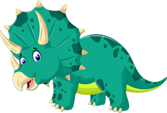 cute Triceratops cartoon for you design
