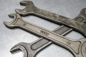 tools and parts for the repair of a bicycle