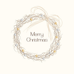 Rustic Christmas Wreath Decoration - 125784549