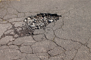 pothole in the street