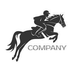  jumping horse with rider logo