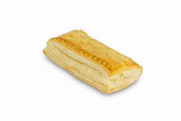 Coconut pie isolated on white background